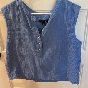 J.CREW Blue Gauze Blouse